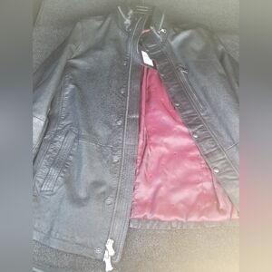 New $898 JOHN VARVATOS Luxe Concealed Hood Goat Skin Leather Jacket SMALL NWT